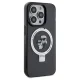 Karl Lagerfeld iPhone 14 Pro vāciņš Ring Stand Karl & Choupette MagSafe, melns