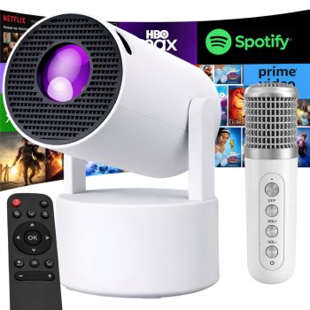 Умный LED-проектор HY-300 PRO с Android TV 11.0, WiFi, Bluetooth и микрофоном