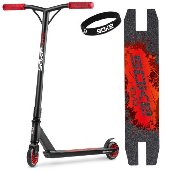 Трюковой самокат Soke Evo, красный