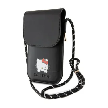 Сумка для телефона Hello Kitty Leather Daydreaming Cord, черная