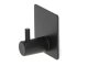 Self Adhesive Bathroom Clothes Towels Hanger Hook, Black