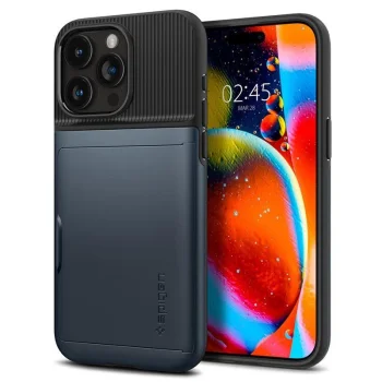 Spigen Slim Armor CS korpuss iPhone 15 Pro Max - Zils | Case for Blue