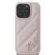 Чехол Karl Lagerfeld для iPhone 16 Pro Max Diagonal Quilted Script, розовый