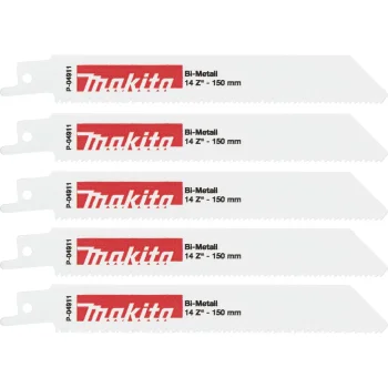 Пильные полотна для сабельной пилы Makita P-04911 BIM 150 мм 14 TPI, 5 шт.