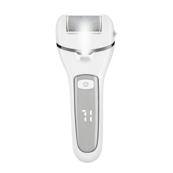Electric Callus Remover for Feet with LCD Display, 2 Speeds & 3 Rollers, white