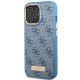 Чехол Guess для iPhone 14 Pro 4G Logo Plate MagSafe, синий