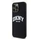 Чехол DKNY для iPhone 15 Pro Max Liquid Silicone White Printed Logo MagSafe, черный