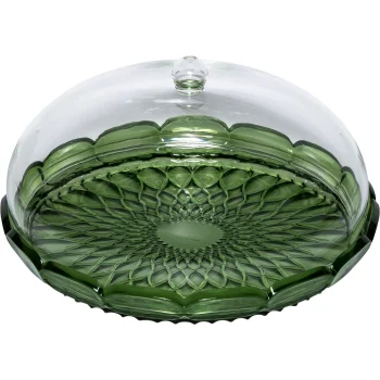 Блюдо для торта с крышкой Guzzini Vanity Ø 30 см, зеленое