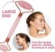 ACTIVFIZJO Rose Quartz Roller for Face and Neck Anti Ageing Massager Gua Sha