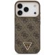 Guess 4G Triangle Logo MagSafe Phone Case Cover iPhone 17 Pro - Brown and Gold