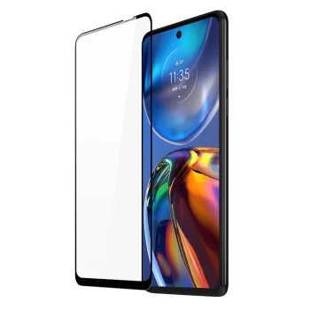 Dux Ducis 10D aizsargstikls Motorola Moto E32, 9H, pilnekrāna ar rāmi, melns