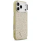 Guess Glitter Triangle Logo MagSafe vāciņš iPhone 17 Pro Max — zelta krāsā | Phone Case Cover