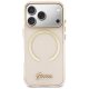 Guess IML Script Metal MagSafe Magnetētā aizsargmaciņš iPhone 17 Pro – rozā | Phone Case Cover