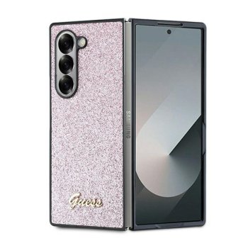 Guess 4G Glitter Script vāciņš Samsung Galaxy Z Fold 6 Pink