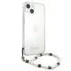 Прозрачный чехол Guess Pearl для iPhone 13 mini с жемчужной подвеской