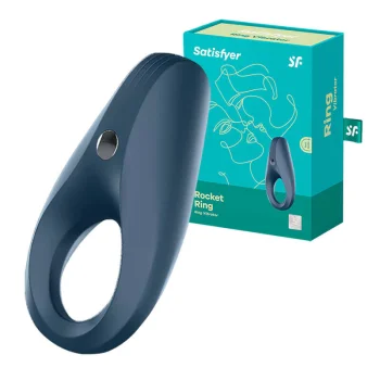 Виброкольцо Satisfyer Rocket Ring, темно-синее