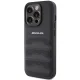 Apple iPhone 15 Pro 6.1\'\' AMG Leather Debossed Lines Case Cover, Black | Telefona Maciņš Vāks Apvalks Bampers