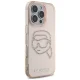 Чехол Karl Lagerfeld IML Rhinestones Karl Head для iPhone 16 Pro, Розовый