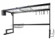 Large Over-the-Sink Dish Drying Rack, 85x52x32.5cm, Black