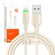 Mcdodo CA-4740 USB uz Lightning kabelis ar LED, 1.2m, bēšs