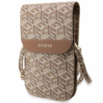 Универсальная сумка для телефона Guess Wallet Gcube Stripe, коричневая