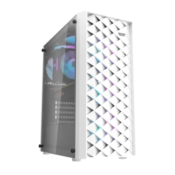 Datora korpuss Darkflash DK351 ar 4 RGB ventilatoriem, balts