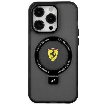 Ferrari iPhone 15 vāciņš Ring Stand 2023 Collection MagSafe, melns