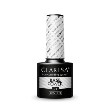 Claresa Power Base 01 caurspīdīga gēla lakas bāze, 5 g