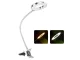 Настольная лампа 24 LED с прищепкой, USB, Белый/Серебристый
