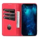 Apple iPhone 14 6.1\'\' AZNS Leather Stand Case Cover with Card Slots, Red | Telefona Maciņš Vāciņš Apvalks...