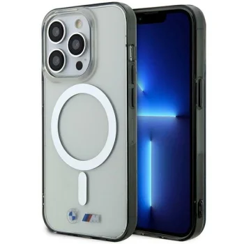 BMW Silver Ring MagSafe apvalks iPhone 15 Pro Max - caurspīdīgs | case for transparent