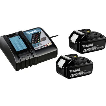 Набор аккумуляторов Makita 199480-6: 2x 18V 6.0Ah и зарядное устройство DC18RC