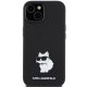 Karl Lagerfeld iPhone 15 Plus Case Silicone Metal Pin, Black