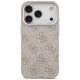 Guess iPhone 17 Pro vāciņš 4G PU Leather Triangle Logo MagSafe, rozā