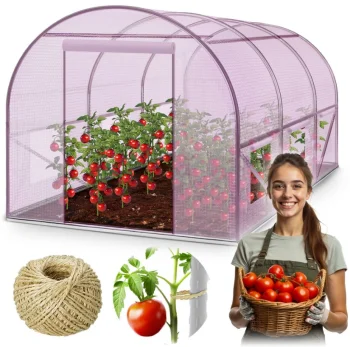Садовая теплица тоннель 2х3м (6м2) Plonos, розовый