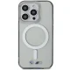 BMW iPhone 14 Pro vāciņš Silver Ring MagSafe, caurspīdīgs