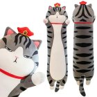 Mīkstā bērnu rotaļlieta talismans, garš plīša spilvens kaķis - batons, 70cm | Plush Cat-shaped Hugging Pillow