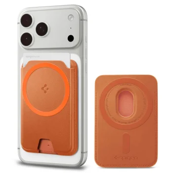 Магнитный кошелек Spigen Valentinus MagFit+ MagSafe Оранжевый