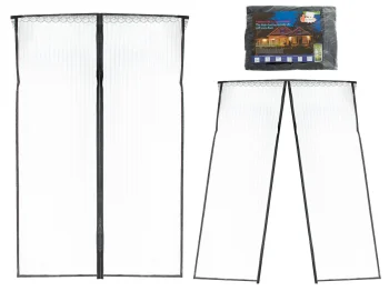 Магнитная антимоскитная сетка на дверь 160x230 см, черная