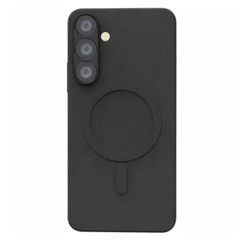 Šķidrā silikona vāciņš ar MagSafe Samsung Galaxy A56 5G - melns | Liquid Silicone Case With Black