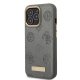 Apple iPhone 13 Pro Max 6.7\'\' Guess Peony Logo Plate MagSafe Case Cover (GUHMP13XSAPSTG), Gray