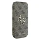 Apple iPhone 16 6.1\" Guess 4G Metal Logo Book Case Cover, Brown