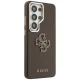 Guess Grained Big 4G Metal Logo vāciņš priekš Samsung Galaxy S26 Ultra, brūns