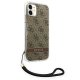 Guess iPhone 11 Case 4G Print Strap Brown
