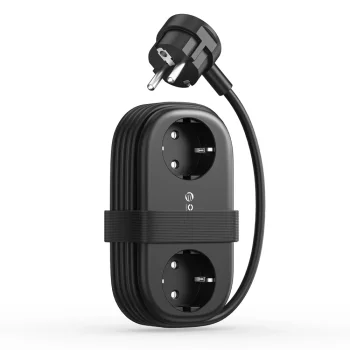 Сетевой удлинитель Orico AP3 65W GaN 6в1 2x AC 2x USB-A 2x USB-C, черный