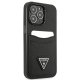 Apple iPhone 13 Pro 6.1\" Guess Saffiano Triangle Logo Cardslot Case Cover, Black