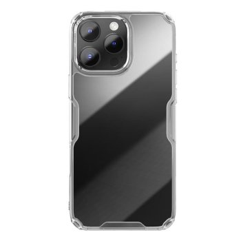 Nillkin Nature Pro vāciņš iPhone 16 Max - caurspīdīgs un balts | Phone Case Cover Transparent And White