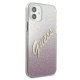 Guess iPhone 12 mini Case Glitter Gradient Script, Pink
