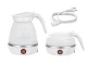 Foldable Electric Travel Kettle 0.6L Portable Silicone Water Boiler, White