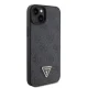 Guess iPhone 15 vāciņš Crossbody 4G Metal Logo, melns